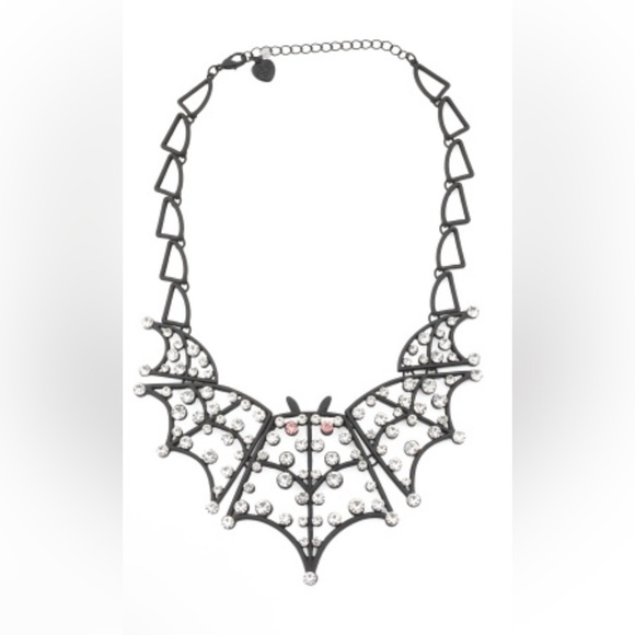 Betsey Johnson Jewelry - Betsey Johnson Black and rhinestone  Bat collars Necklace